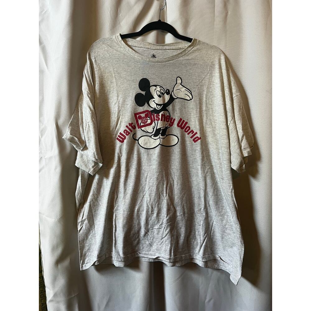Disney Adult XXL Classic Gray Walt Disney World Mickey Tshirt Cotton/Poly - Picture 2 of 5